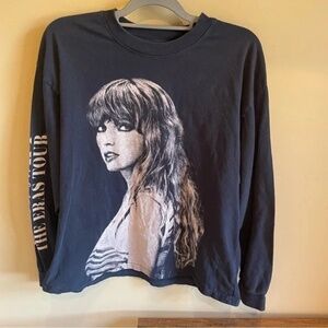 Taylor Swift Long Sleeved Blue Eras Tour Crew Neck - Limited Edition - Large